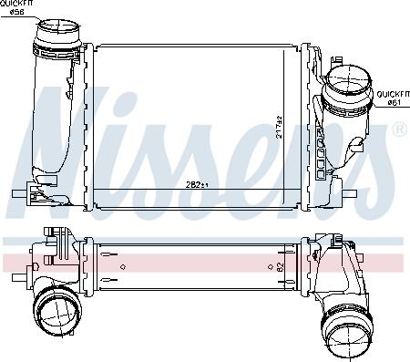 Nissens 961121 - Інтеркулер autocars.com.ua