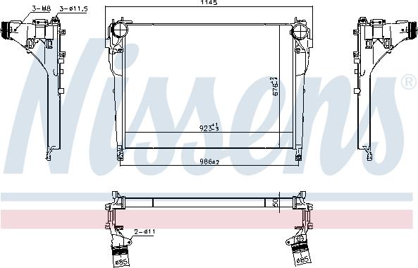 Nissens 961218 - Интеркулер autocars.com.ua