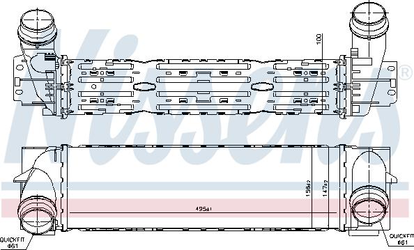 Nissens 961244 - Интеркулер autocars.com.ua