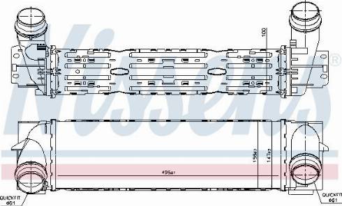 Nissens 96343 - Интеркулер, теплообменник турбины avtokuzovplus.com.ua