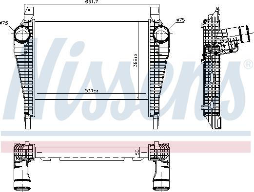 Nissens 961257 - Интеркулер autocars.com.ua