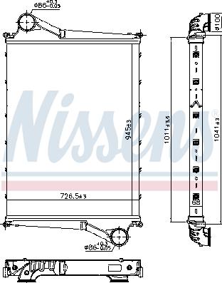 Nissens 961261 - Интеркулер autocars.com.ua