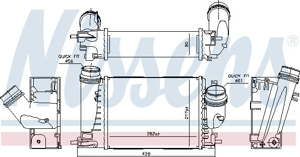 Nissens 961289 - Интеркулер autocars.com.ua