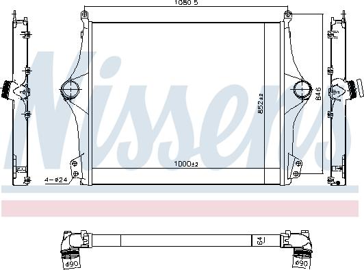 Nissens 961298 - Интеркулер autocars.com.ua