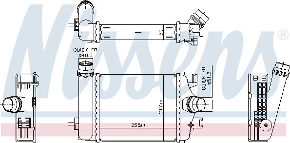 Nissens 961313 - Интеркулер autocars.com.ua