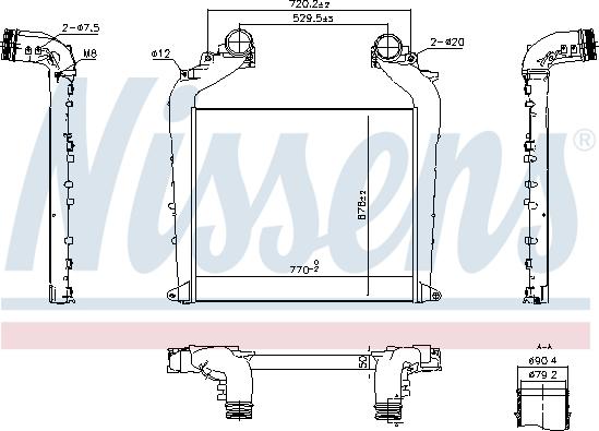 Nissens 961323 - Интеркулер autocars.com.ua