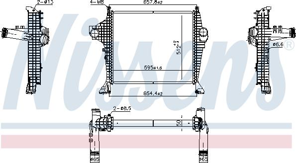 Nissens 961327 - Интеркулер autocars.com.ua