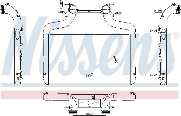 NISSENS 961347 - Интеркулер autocars.com.ua