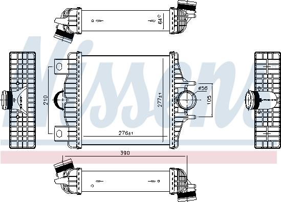 Nissens 961427 - Интеркулер autocars.com.ua