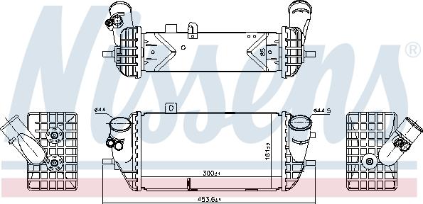 Nissens 96144 - Интеркулер autocars.com.ua