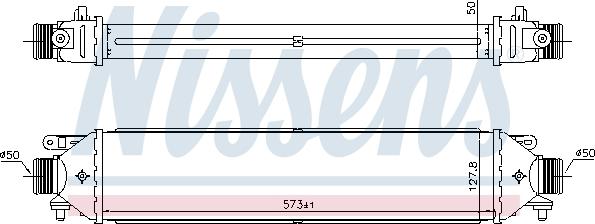 Nissens 961464 - Интеркулер autocars.com.ua