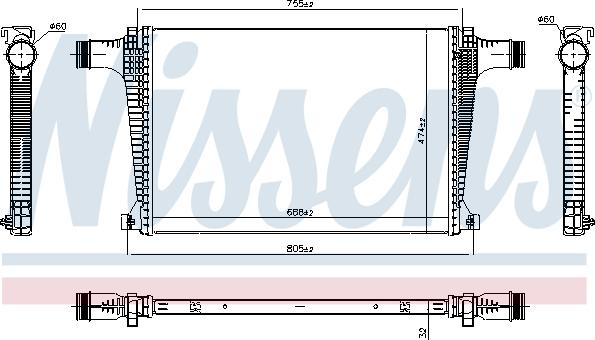 NISSENS 961470 - Интеркулер autocars.com.ua