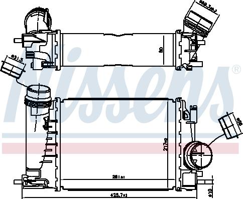 Nissens 961521 - Интеркулер autocars.com.ua