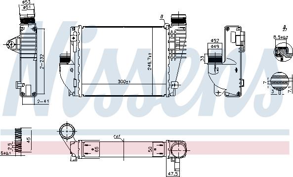 Nissens 961523 - Интеркулер autocars.com.ua