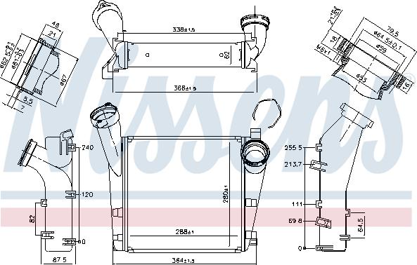 Nissens 96178 - Интеркулер autocars.com.ua