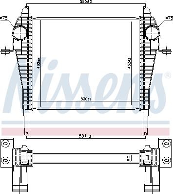 Nissens 96185 - Интеркулер autocars.com.ua