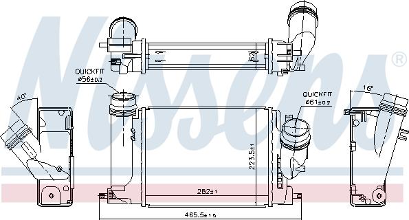 Nissens 96207 - Интеркулер autocars.com.ua