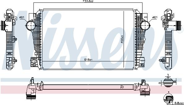 Nissens 96258 - Интеркулер autocars.com.ua