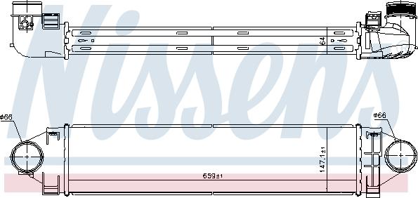 Nissens 96368 - Интеркулер autocars.com.ua