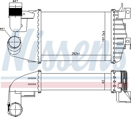 Nissens 96370 - Интеркулер autocars.com.ua