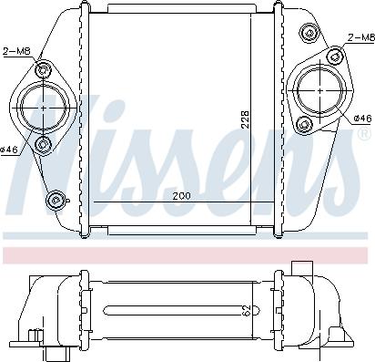 Nissens 96372 - Интеркулер autocars.com.ua