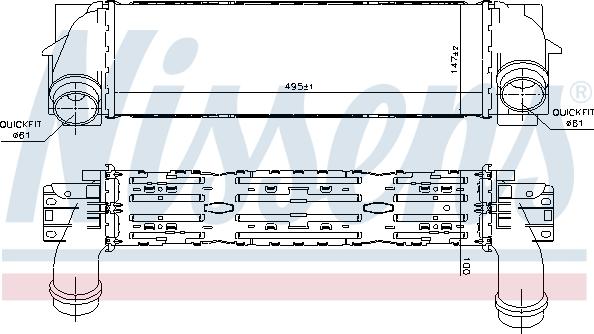 Nissens 96439 - Интеркулер autocars.com.ua