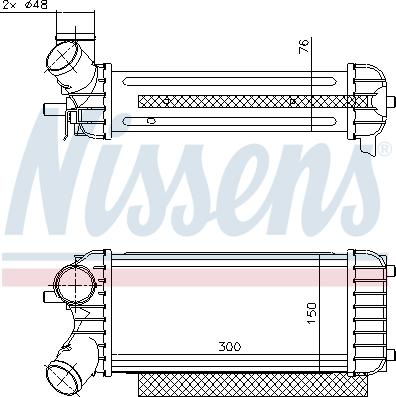 Nissens 96491 - Интеркулер autocars.com.ua