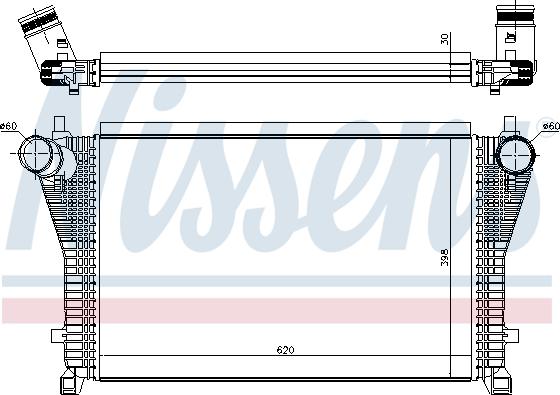 Nissens 96494 - Интеркулер autocars.com.ua