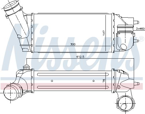 Nissens 96518 - Интеркулер autocars.com.ua