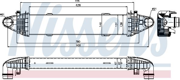 Nissens 96535 - Интеркулер autocars.com.ua