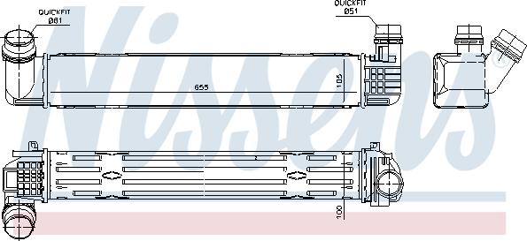 Nissens 96543 - Интеркулер autocars.com.ua