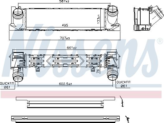 Nissens 96552 - Интеркулер autocars.com.ua