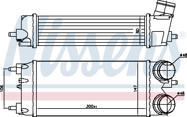 Nissens 96553 - Интеркулер autocars.com.ua