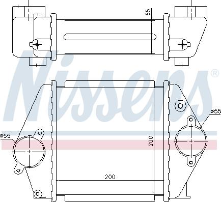 Nissens 96570 - Интеркулер, теплообменник турбины avtokuzovplus.com.ua