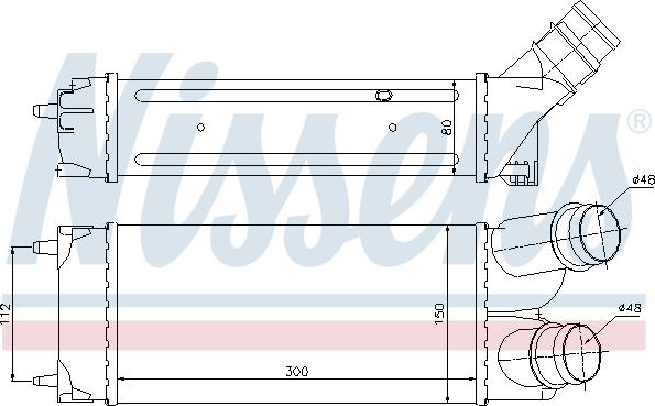 Nissens 96584 - Интеркулер autocars.com.ua