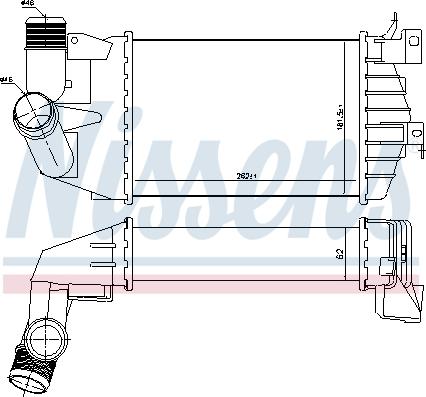 Nissens 96587 - Интеркулер autocars.com.ua