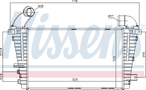 Nissens 96590 - Интеркулер autocars.com.ua