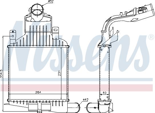 Nissens 96591 - Интеркулер autocars.com.ua