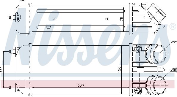 Nissens 96593 - Интеркулер autocars.com.ua