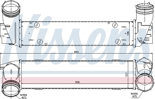 Nissens 96595 - Інтеркулер autocars.com.ua