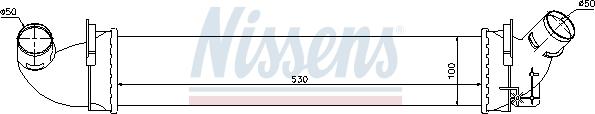 Nissens 96602 - Интеркулер autocars.com.ua