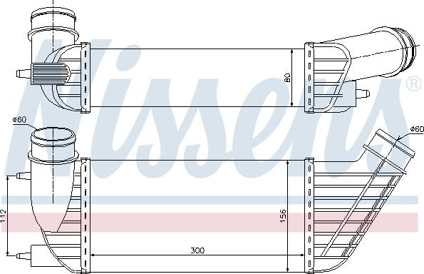 Nissens 96609 - Интеркулер autocars.com.ua