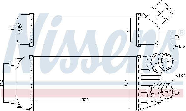 Nissens 96613 - Интеркулер autocars.com.ua