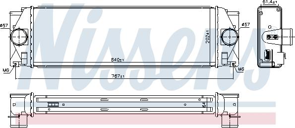 Nissens 96628 - Интеркулер autocars.com.ua