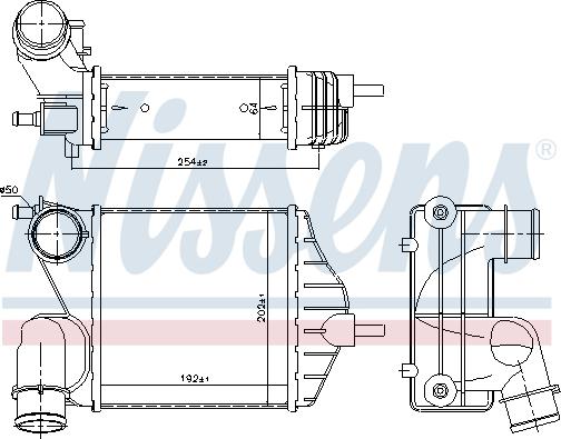 Nissens 96653 - Интеркулер autocars.com.ua