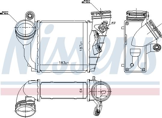 Nissens 96679 - Интеркулер, теплообменник турбины avtokuzovplus.com.ua