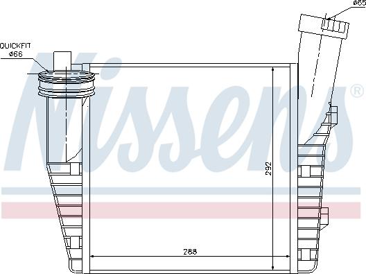 Nissens 96687 - Интеркулер autocars.com.ua