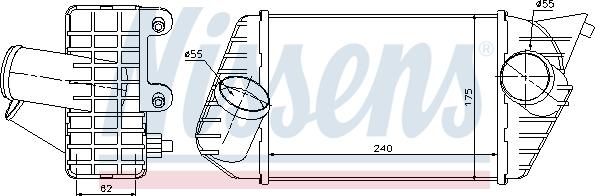 Nissens 96700 - Интеркулер autocars.com.ua