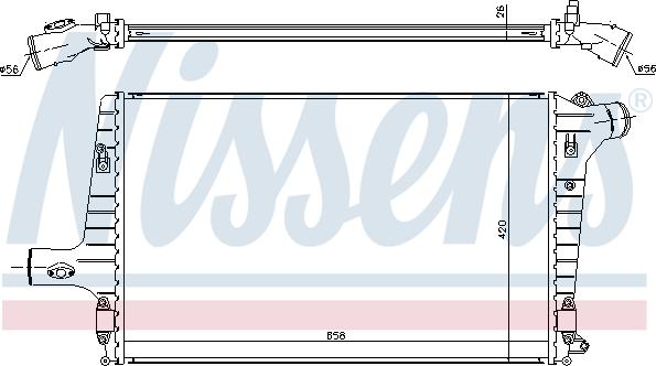 Nissens 96706 - Интеркулер autocars.com.ua