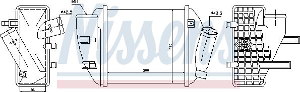 Nissens 96708 - Интеркулер autocars.com.ua